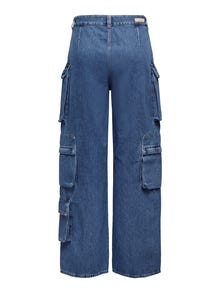 ONLY ONLJamey Loose Baggy Cropped Mid Rise Jeans -Medium Blue Denim - 15274037