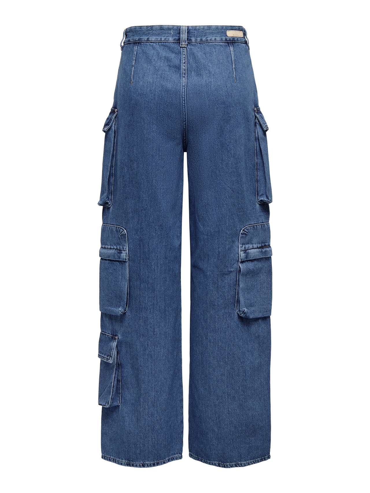 ONLY ONLJamey loose baggy cropped normalhöga jeans -Medium Blue Denim - 15274037
