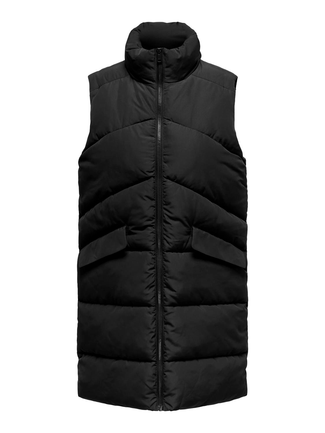 ONLY Long puffer vest -Black - 15274066
