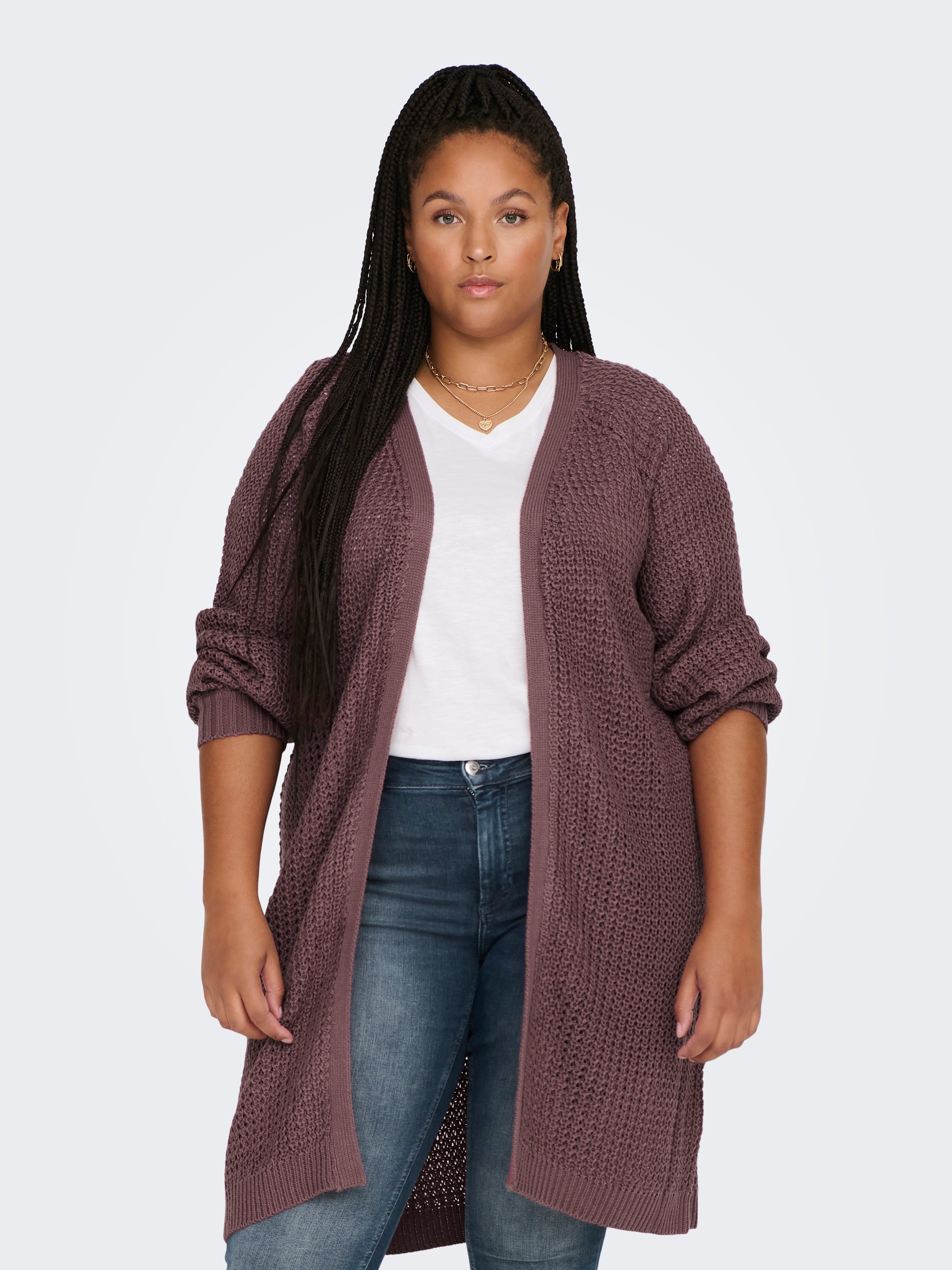 O-Neck Knit Cardigan | Dark Rose | ONLY®