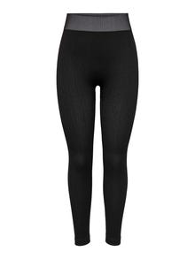 ONLY High waist training Tights -Black - 15274236