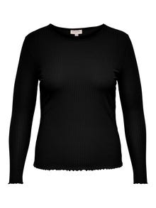 ONLY Tops Stretch Fit Col rond -Black - 15274237