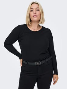 ONLY Tops Stretch Fit Col rond -Black - 15274237