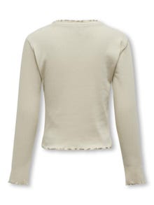 ONLY Regular Fit V-Neck Top -Pumice Stone - 15274283