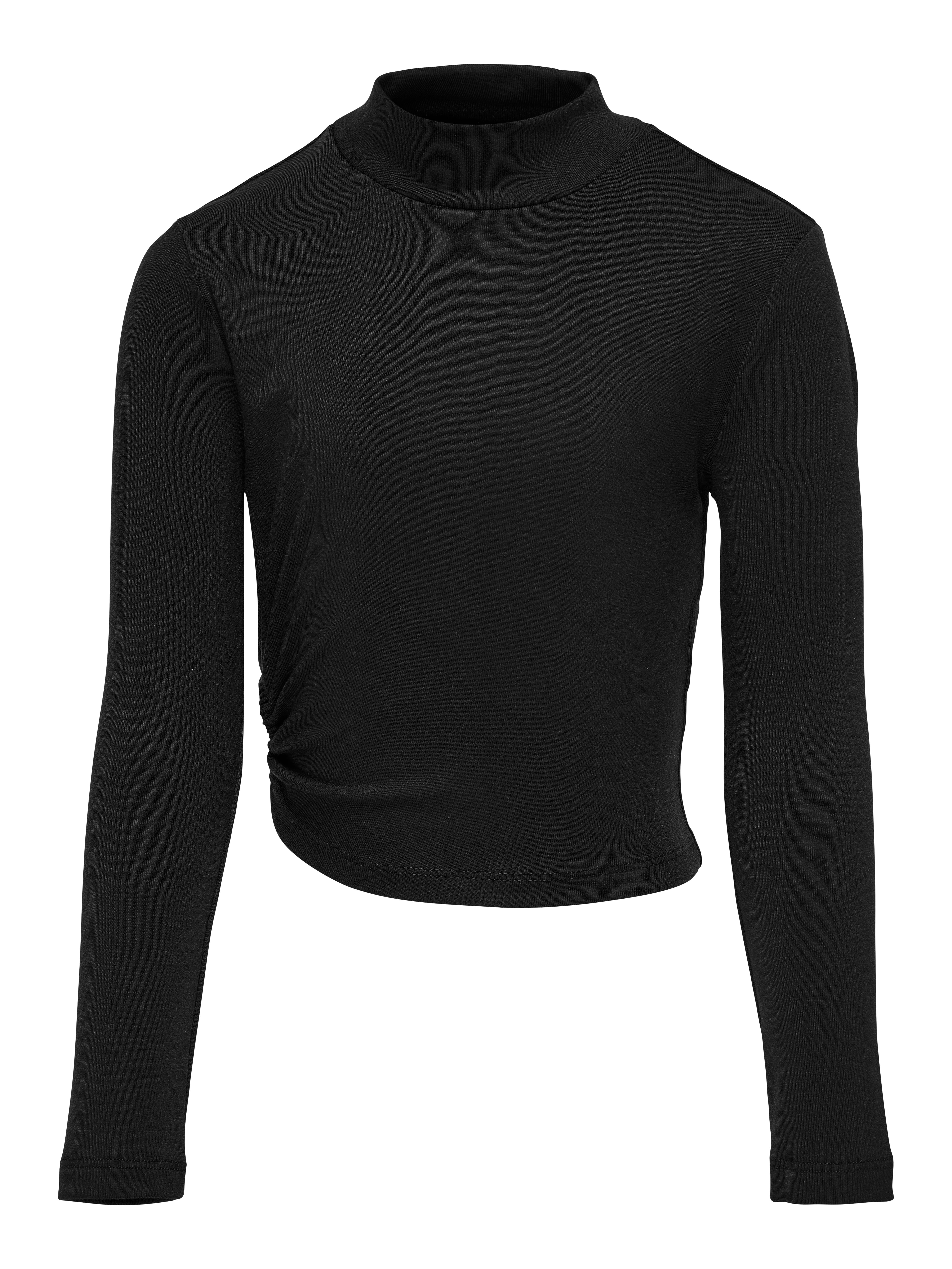 Plain black high neck top Clearance