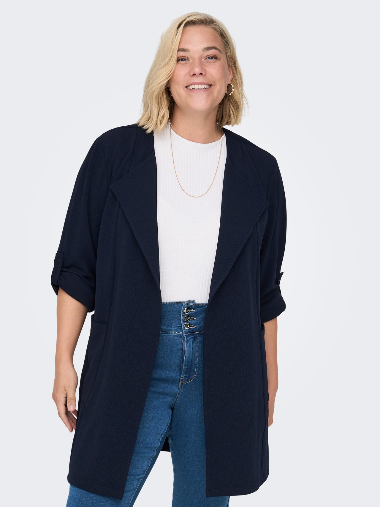 ONLY Coatigan with pockets -Maritime Blue - 15274326