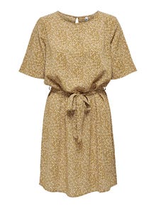ONLY Med tryck Kort klänning -Bronze Mist - 15274391
