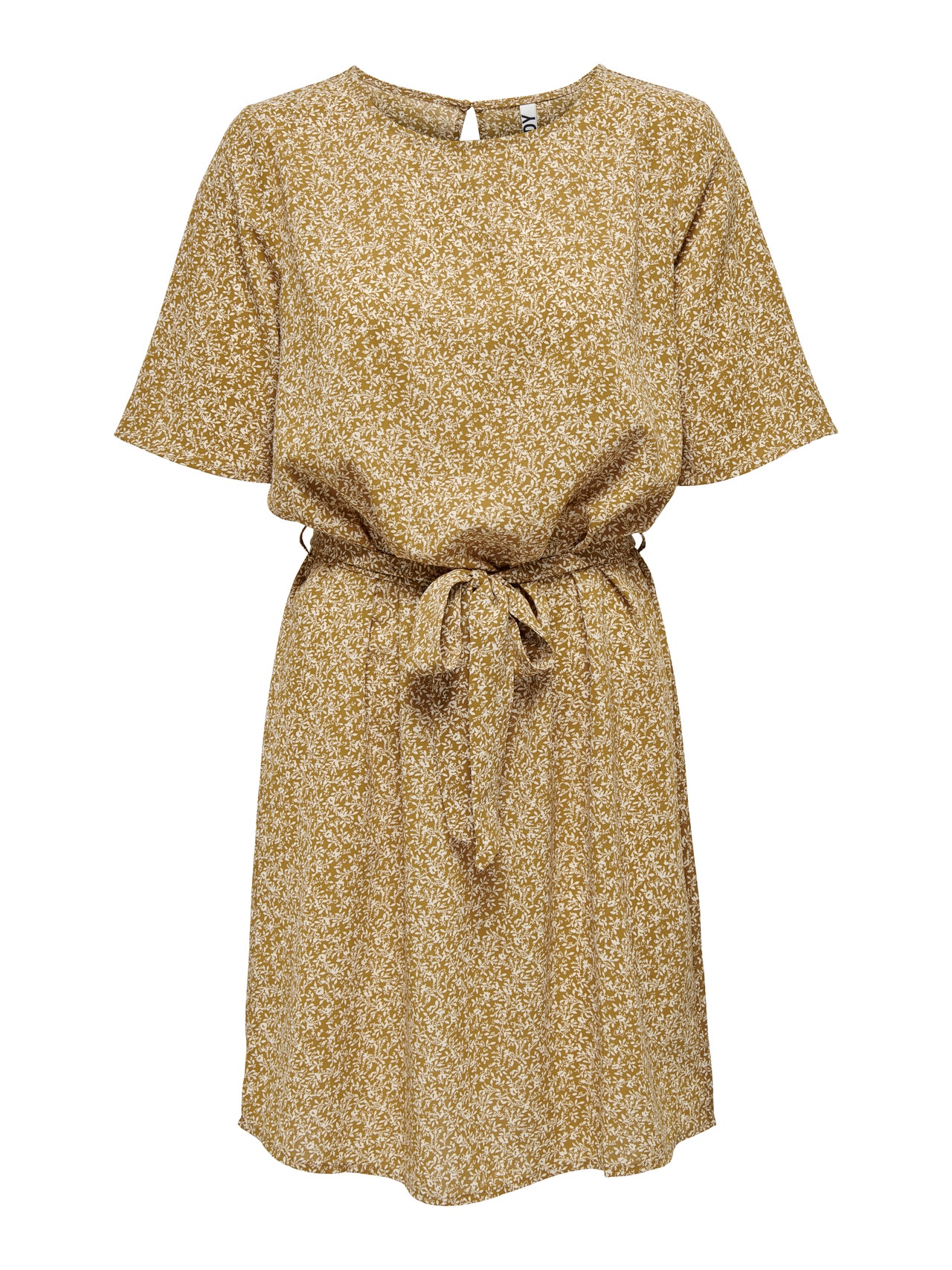 ONLY Regular Fit O-Neck Short dress -Bronze Mist - 15274391