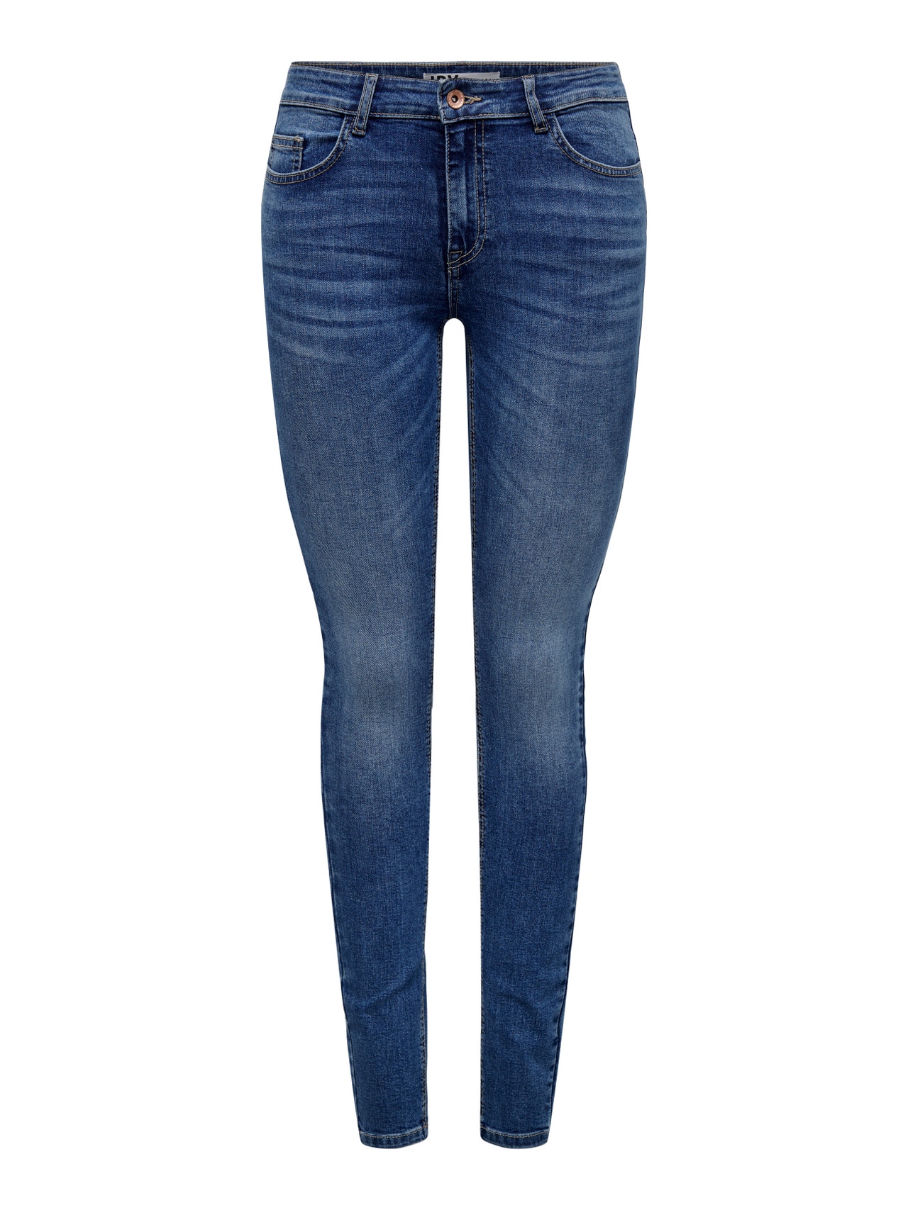 ONLY Skinny Fit Mittlere Taille Jeans -Medium Blue Denim - 15274410