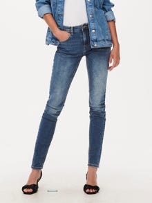 ONLY Skinny Fit Mittlere Taille Jeans -Medium Blue Denim - 15274410