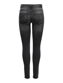 ONLY Jeans Skinny Fit Taille moyenne -Black Denim - 15274411