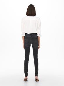 ONLY Skinny fit Mid waist Jeans -Black Denim - 15274411