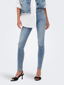 ONLY JDYBlume mid slitte Skinny fit jeans -Light Blue Denim - 15274412