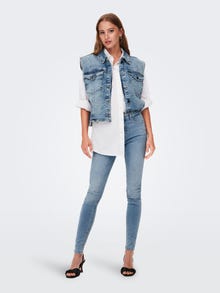 ONLY Jeans Skinny Fit Taille moyenne -Light Blue Denim - 15274412