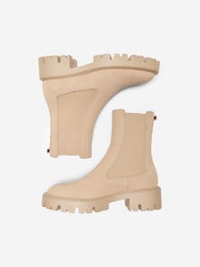 ONLY Bottes Bout rond -Camel - 15274563