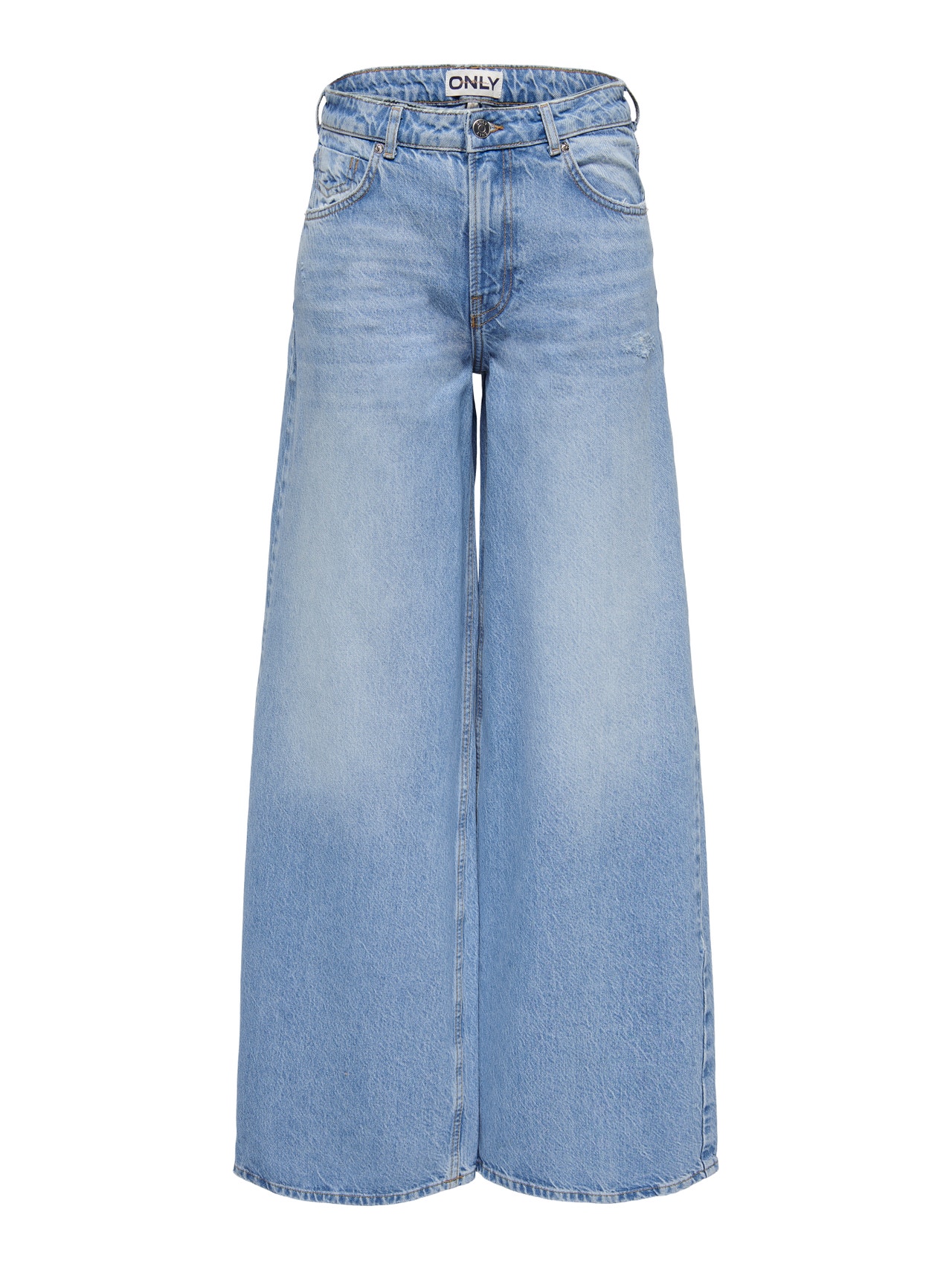 ONLY ONLVELA HW EX VIDE SLITTE Loose fit jeans -Light Blue Denim - 15274581