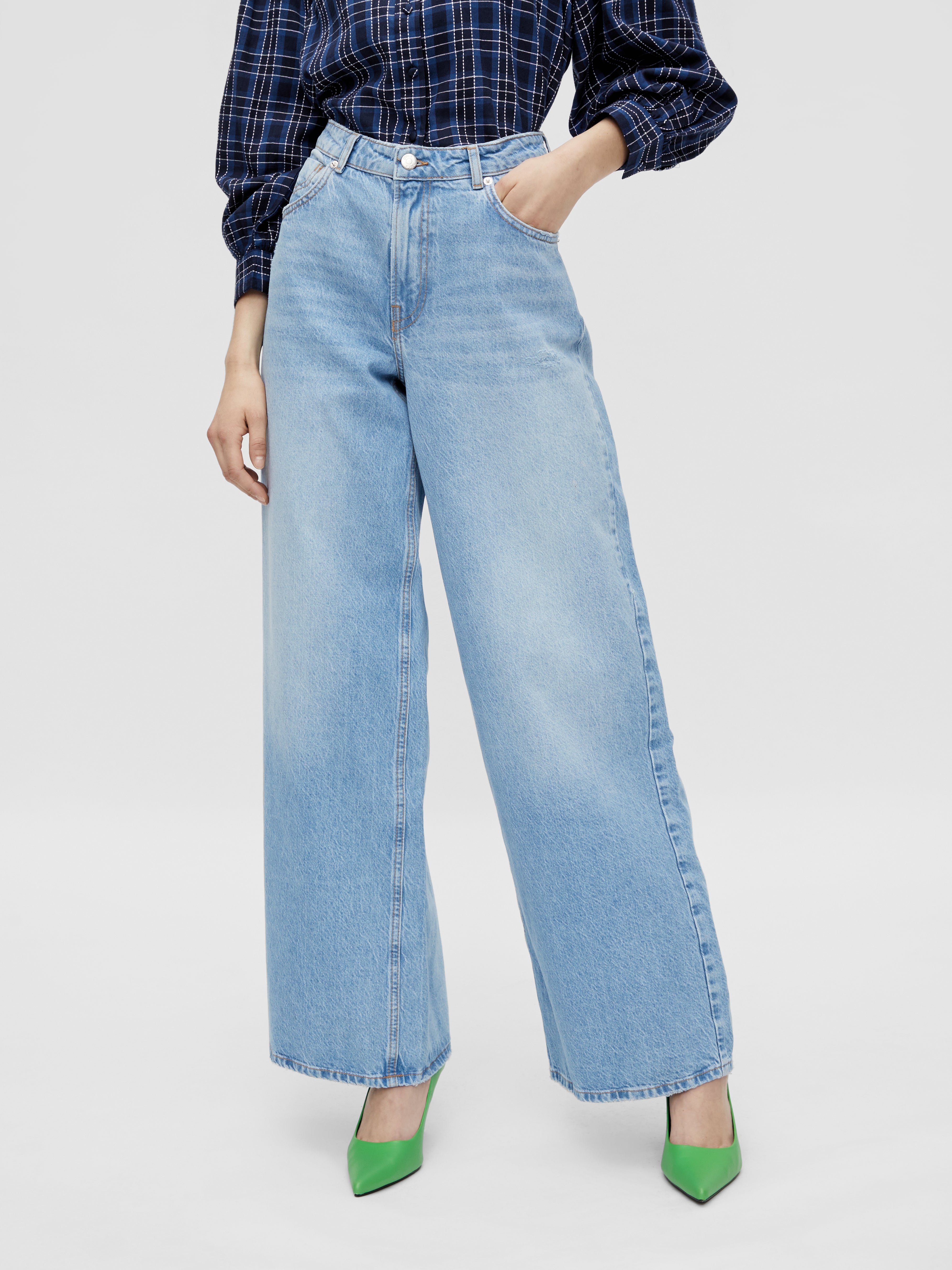 Onlvela High Waist Ex Wide Destroy Jeans - ONLY - Modalova