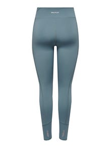 ONLY High waisted Training Tights -Blue Mirage - 15274629