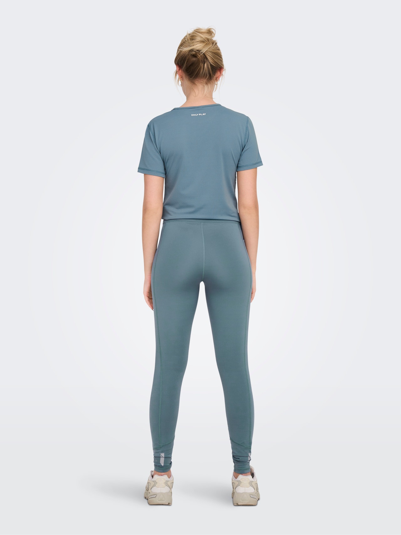 ONLY High waisted Training Tights -Blue Mirage - 15274629