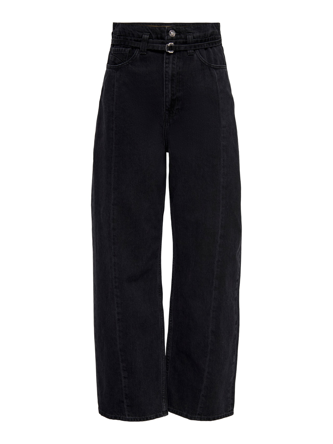 ONLY Karotte, locker geschnitten Jeans -Washed Black - 15274872