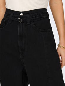 ONLY Jeans Loose Carrot Fit Taille haute -Washed Black - 15274872