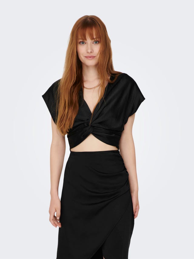 ONLY Cropped Ermeløs topp - 15274898