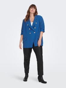 ONLY Curvy Button Blazer -Victoria Blue - 15274904