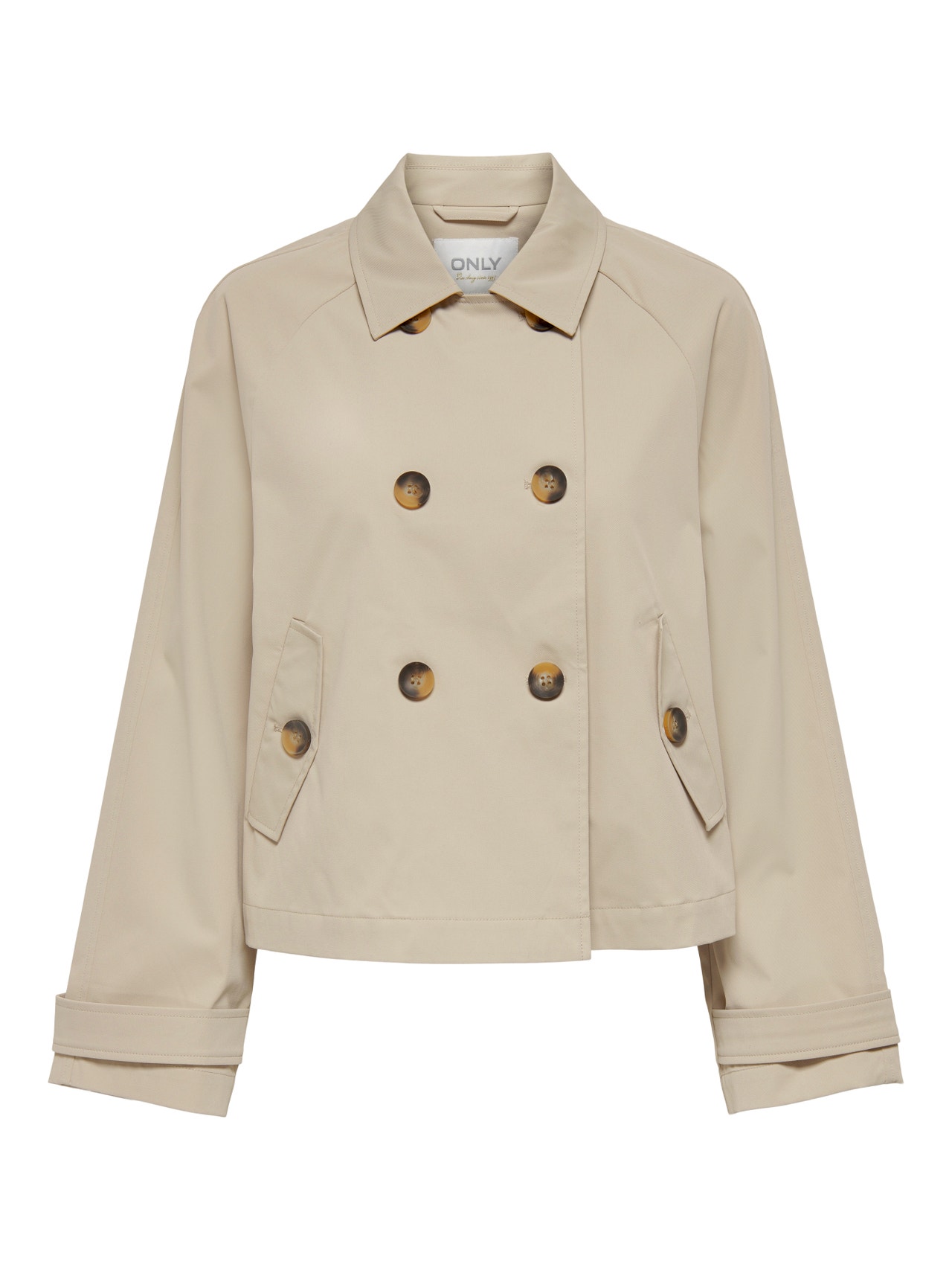 ONLY Kort trenchcoat -Oxford Tan - 15274982