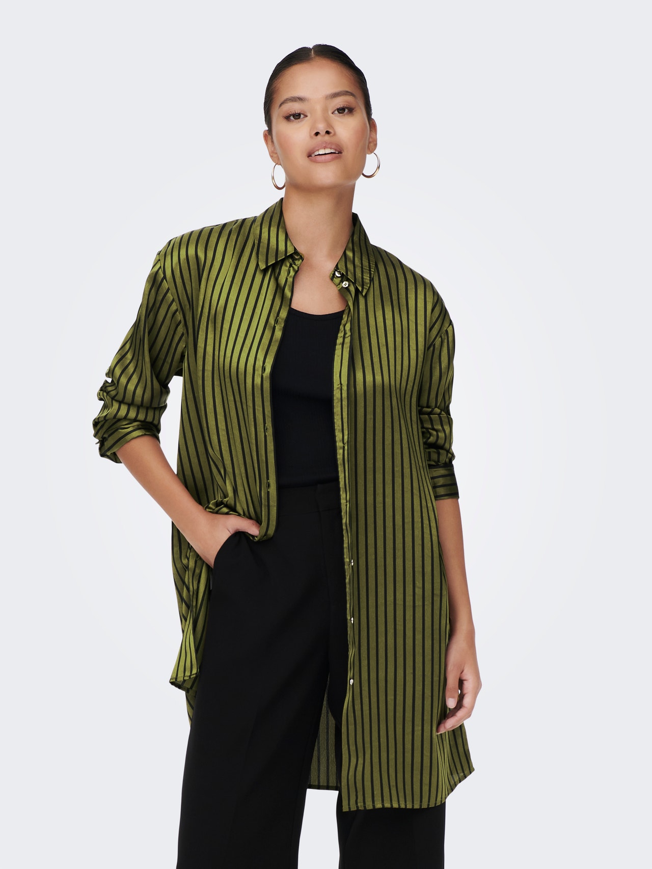 ONLY Long Shirt -Green Moss - 15274998