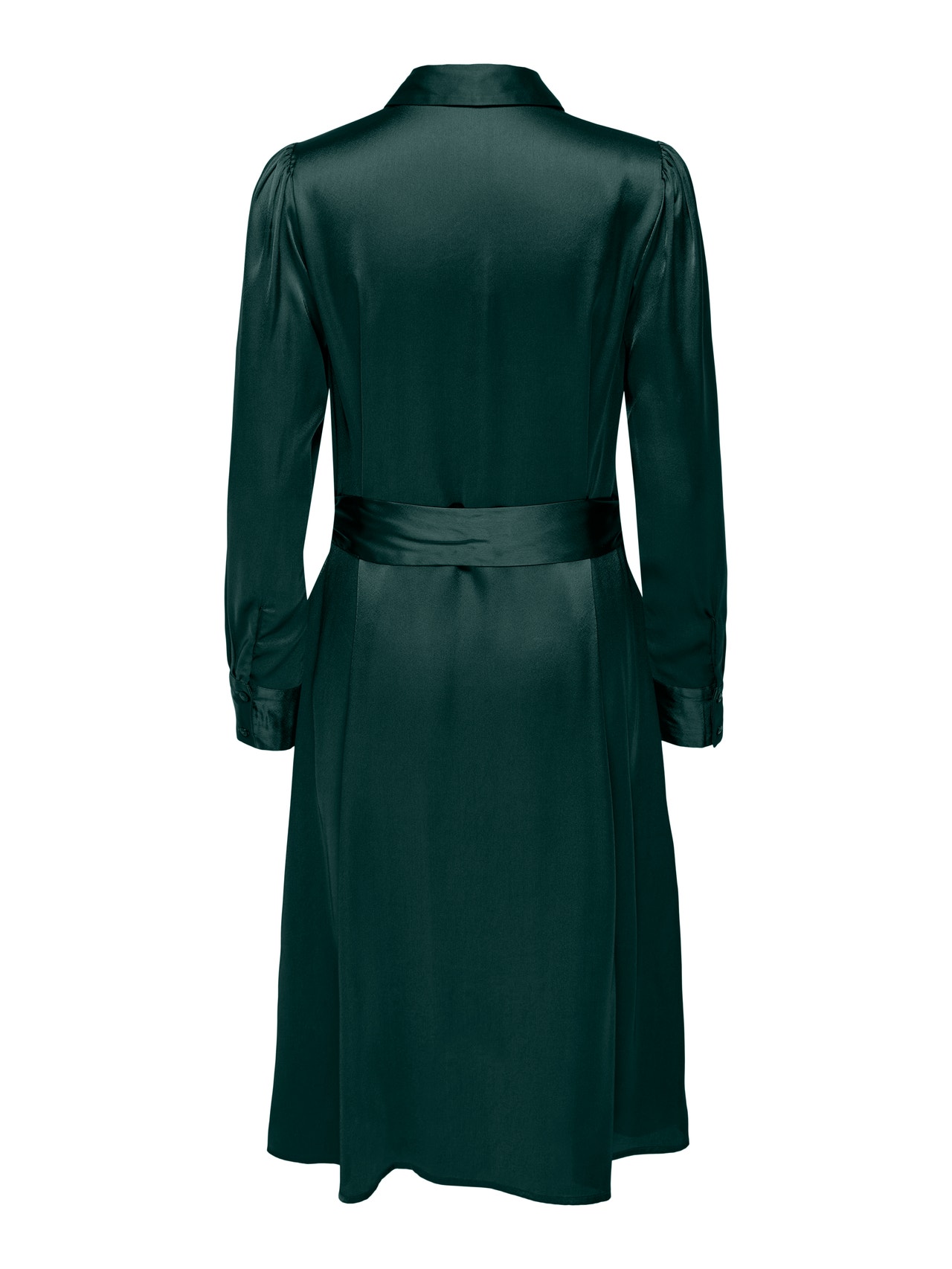 Long sleeved midi Shirt dress | Dark Turquoise | ONLY®