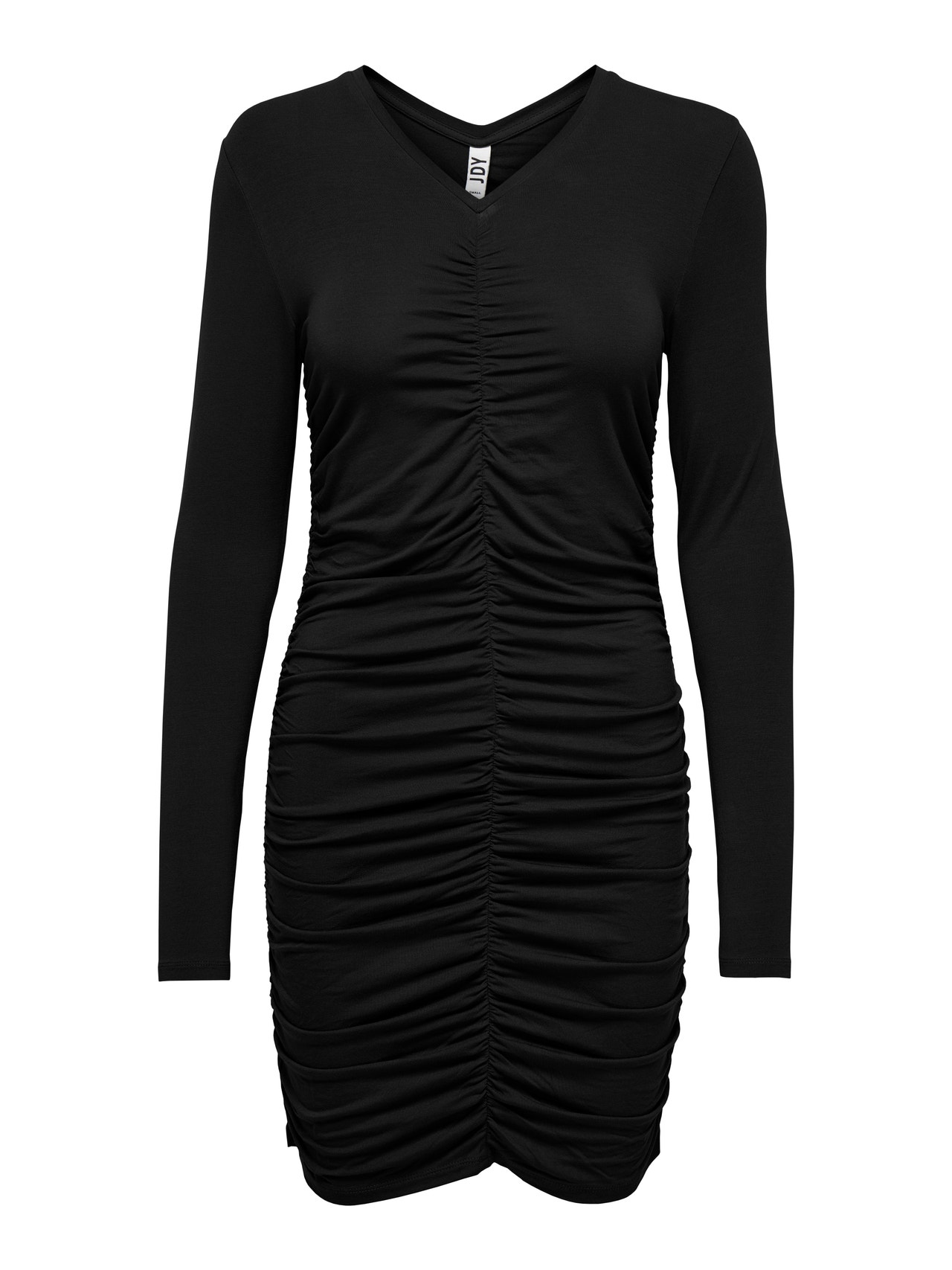 ONLY Rynke Langermet kjole -Black - 15275064