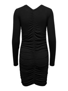 ONLY Slim Fit O-Neck Short dress -Black - 15275064
