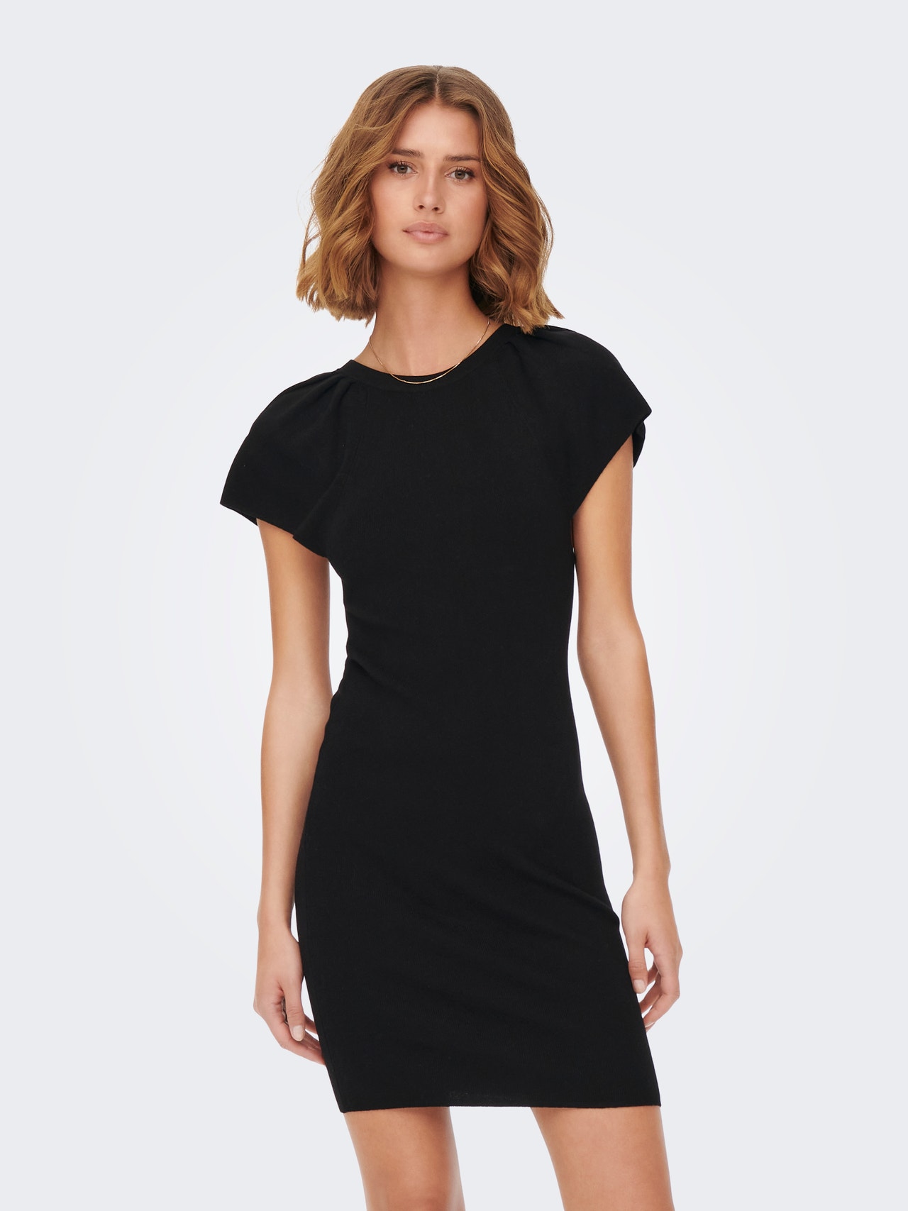 ONLY Korte mouwen Gebreide jurk -Black - 15275095