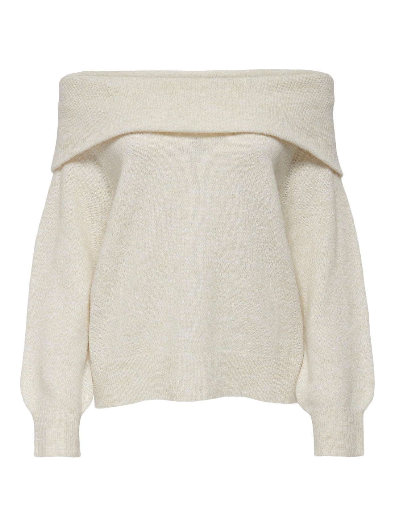 ONLY Schulterfrei Pullover -Whitecap Gray - 15275182