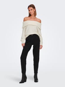 ONLY Off-shoulder Pullover -Whitecap Gray - 15275182