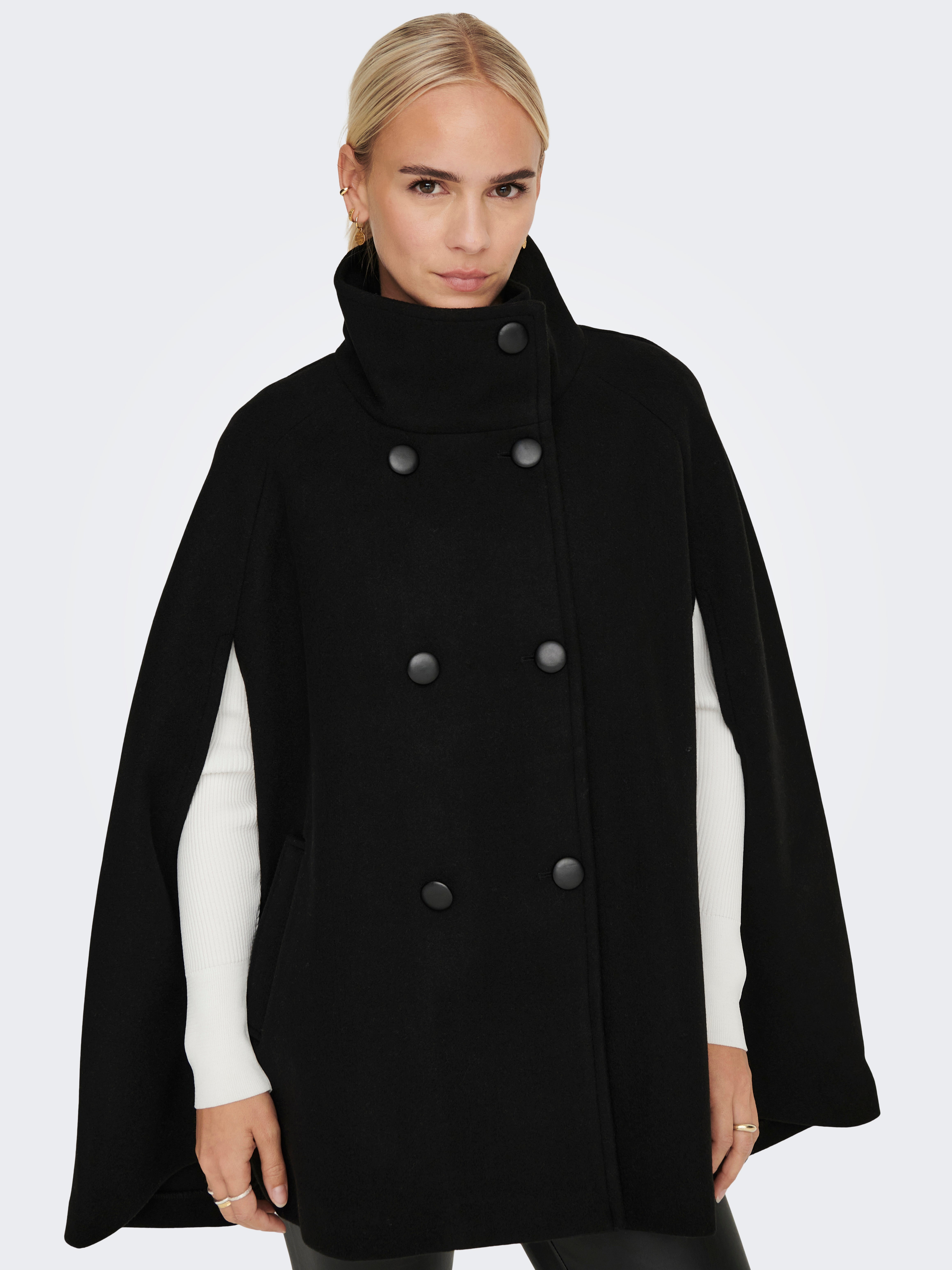 Only Highneck Cape - Women - Black - Size M