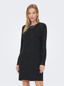 ONLY Relaxed Fit Round Neck Short dress -Black - 15275248