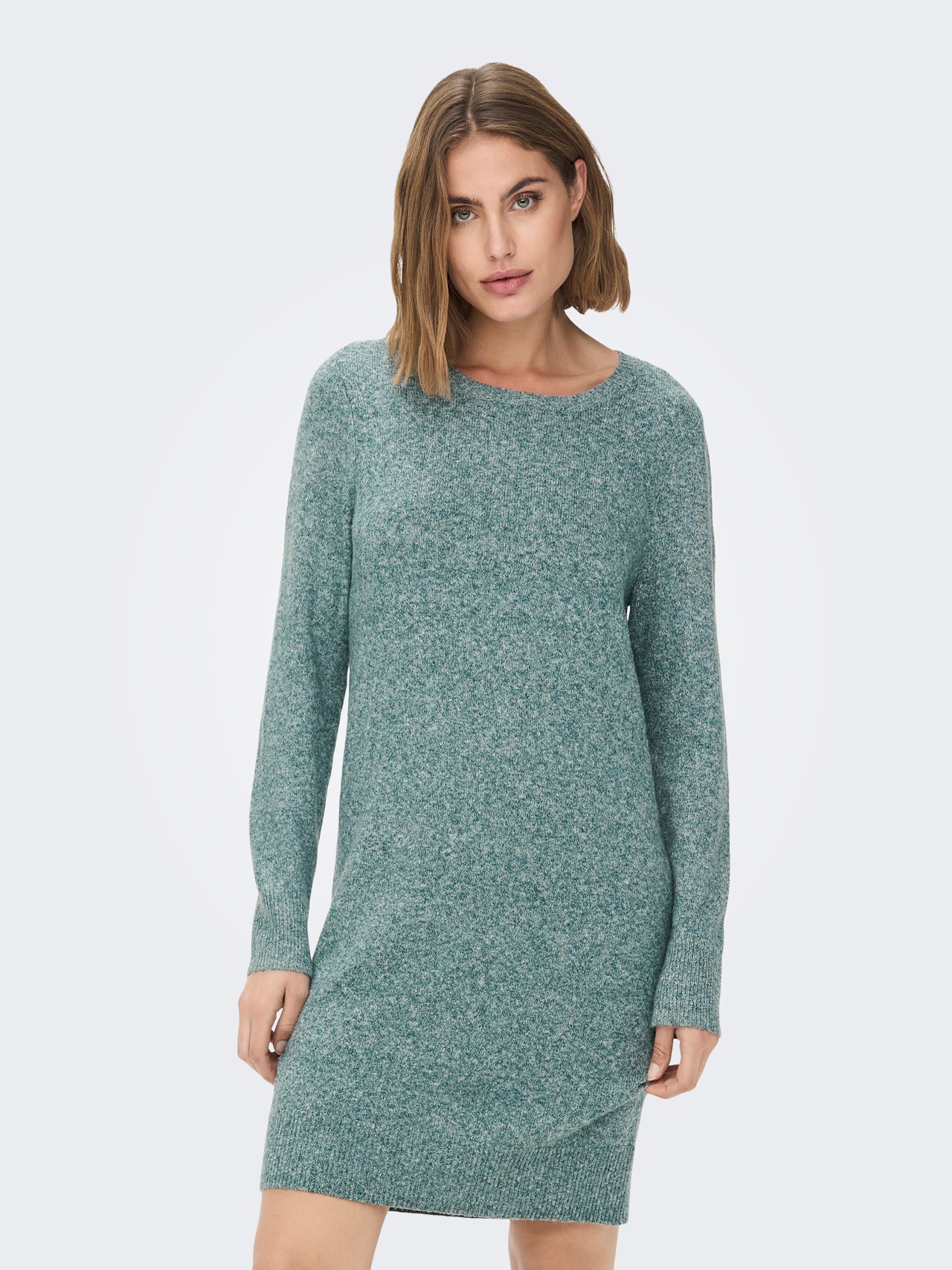 ONLY Long sleeved Knitted Dress -Sea Moss - 15275248