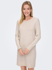 ONLY Long sleeved Knitted Dress -Birch - 15275248