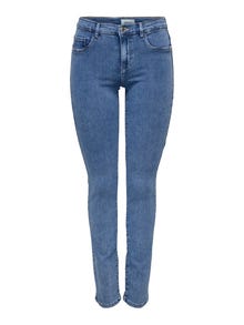 ONLY Slim Fit Medelhög midja Tall Jeans -Medium Blue Denim - 15275307