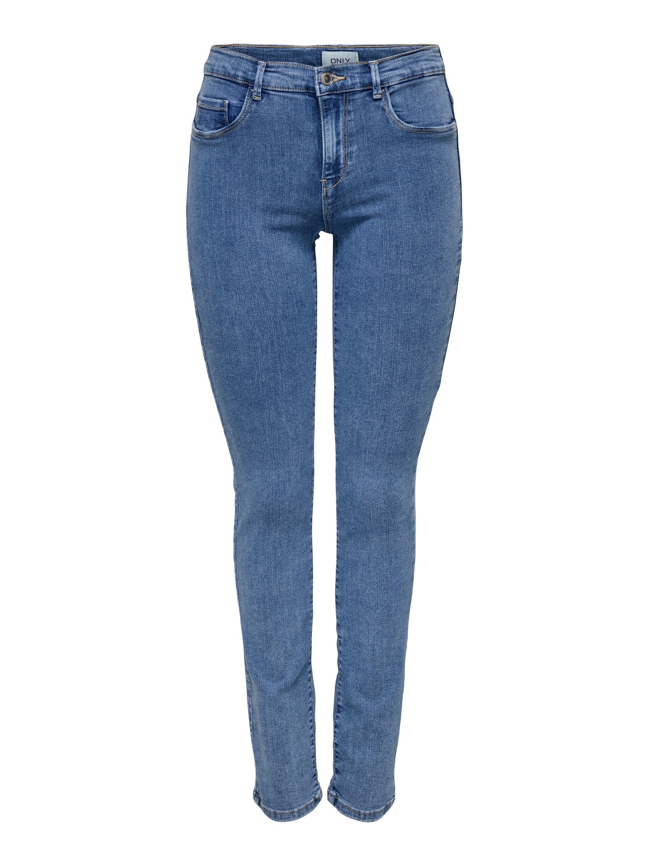 ONLY Slim Fit Middels høy midje Tall Jeans -Medium Blue Denim - 15275307