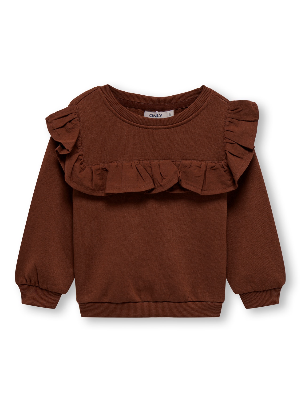 ONLY Mini Rüschen Sweatshirt -Cherry Mahogany - 15275361