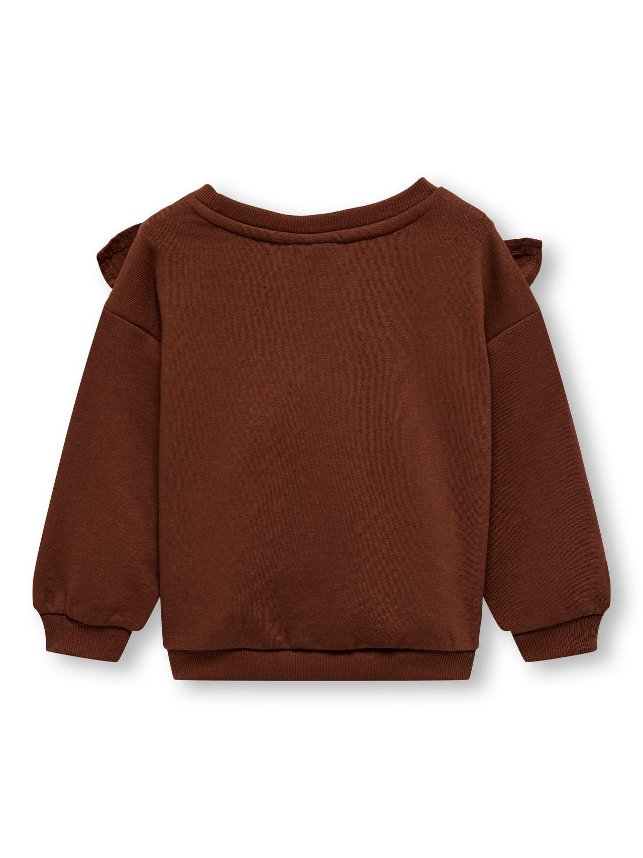 ONLY Mini Frill Sweatshirt -Cherry Mahogany - 15275361