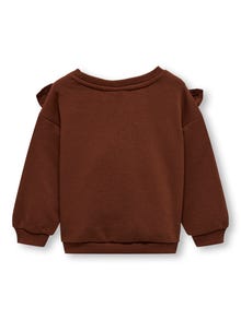 ONLY Mini sweatshirt med flæser -Cherry Mahogany - 15275361