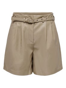 ONLY Shorts Corte regular Cintura media -Weathered Teak - 15275421