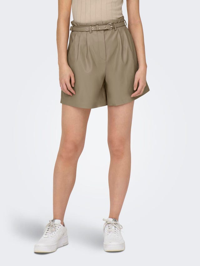 ONLY Faux leather shorts - 15275421