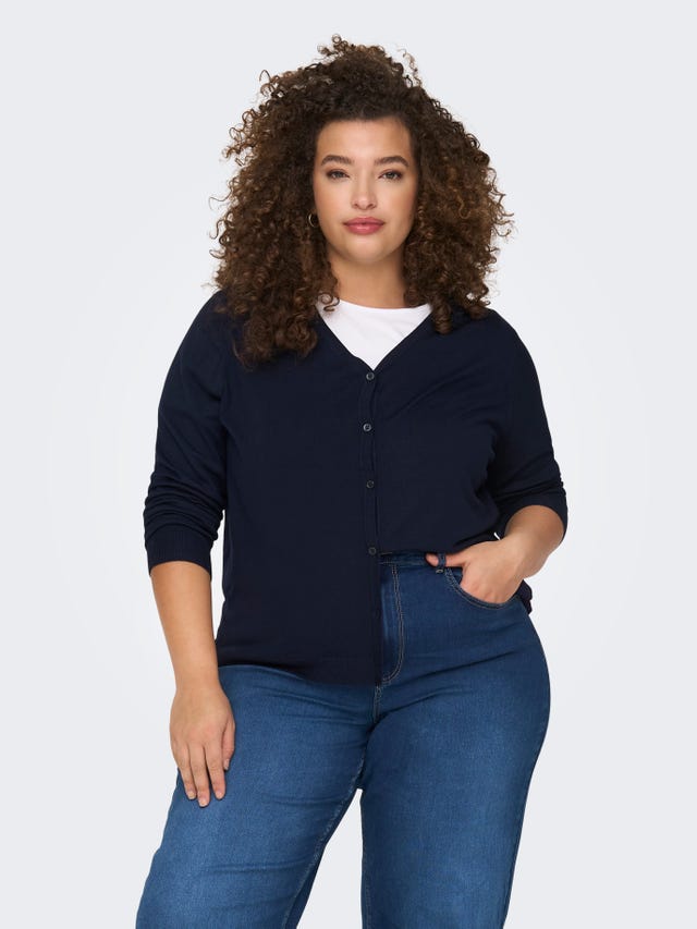 ONLY Curvy Solid Knitted Cardigan - 15275488