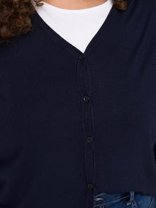 ONLY V-Neck Curve Knit Cardigan -Maritime Blue - 15275488