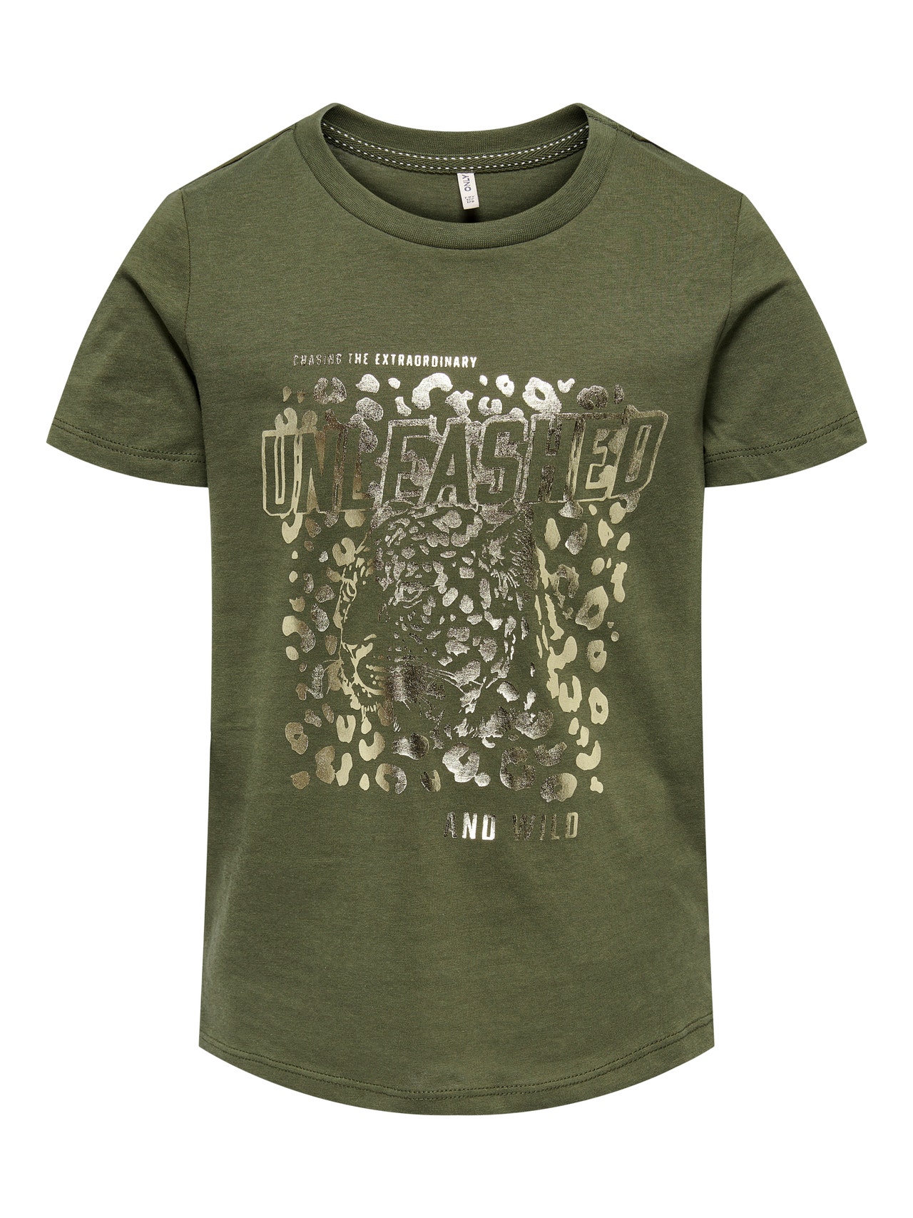 foran sneen Tarif Glimmer print t-shirt | Mørkegrøn | ONLY®