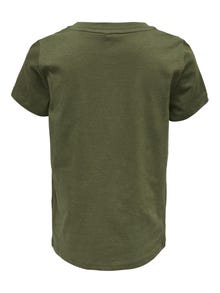 ONLY Slim Fit Rundhals T-Shirt -Olive Night - 15275506